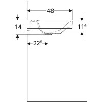 Раковина Geberit Xeno 500.534.01.1/500.536.01.1, 90см, L/R, фарфор, белая