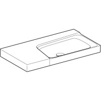 Раковина Geberit Xeno 500.534.01.1/500.536.01.1, 90см, L/R, фарфор, белая