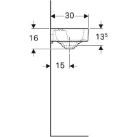 Раковина Geberit Citterio 500.541.01.1, 45 х 30 см, белая