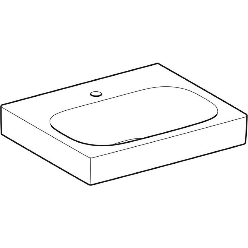 Раковина Geberit Citterio 500.544.01.1, 60 см, фарфор, белая