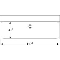 Раковина Geberit Xeno2 500.552.01.1, 120 см, фарфор, белая