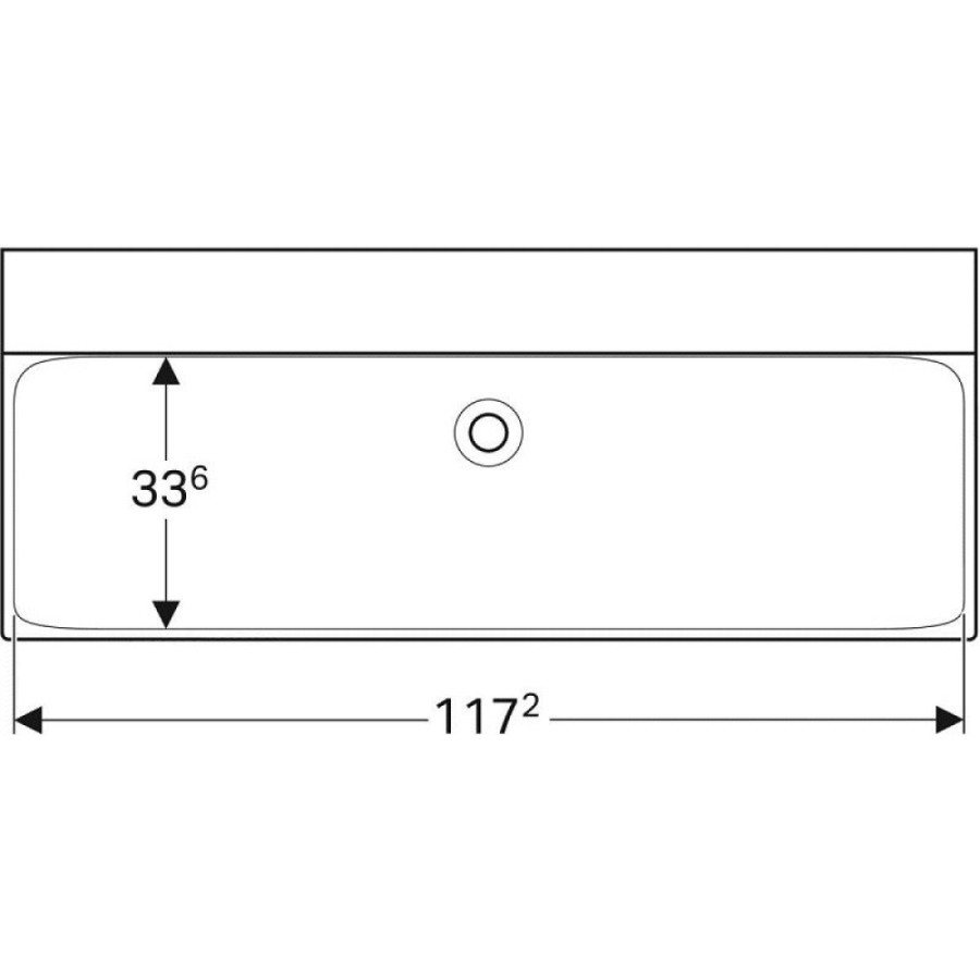 Раковина Geberit Xeno2 500.552.01.1, 120 см, фарфор, белая