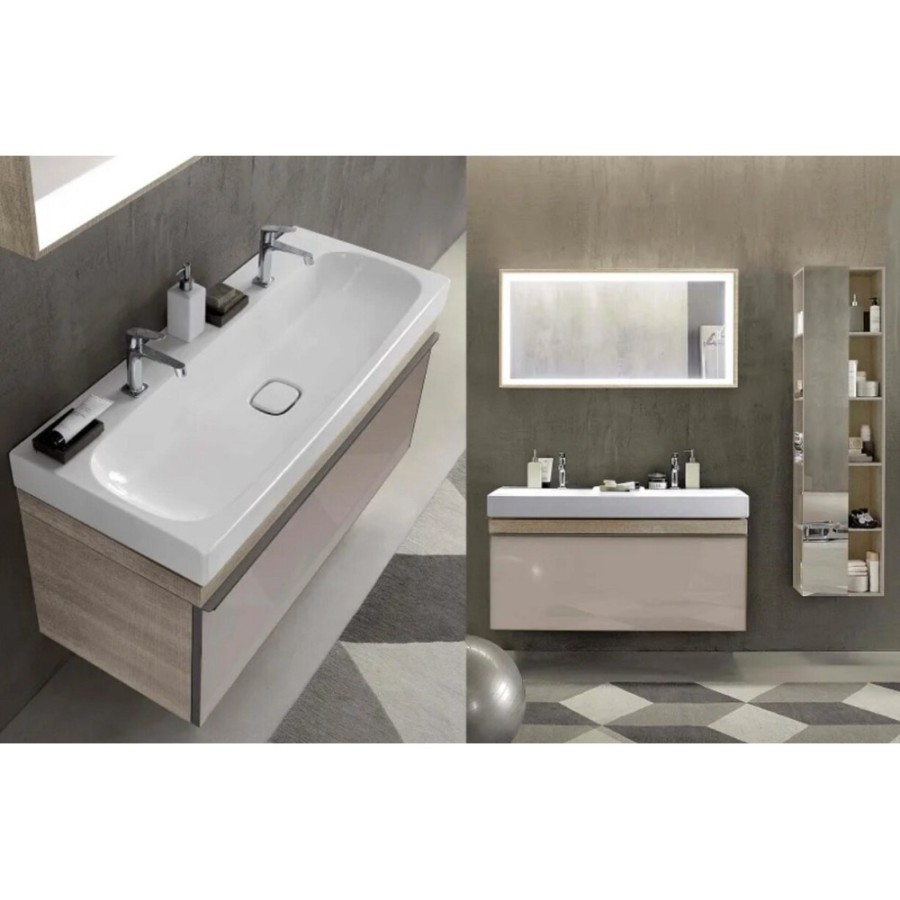 Раковина Geberit Citterio 500.553.01.1, 120 см, фарфор, белая