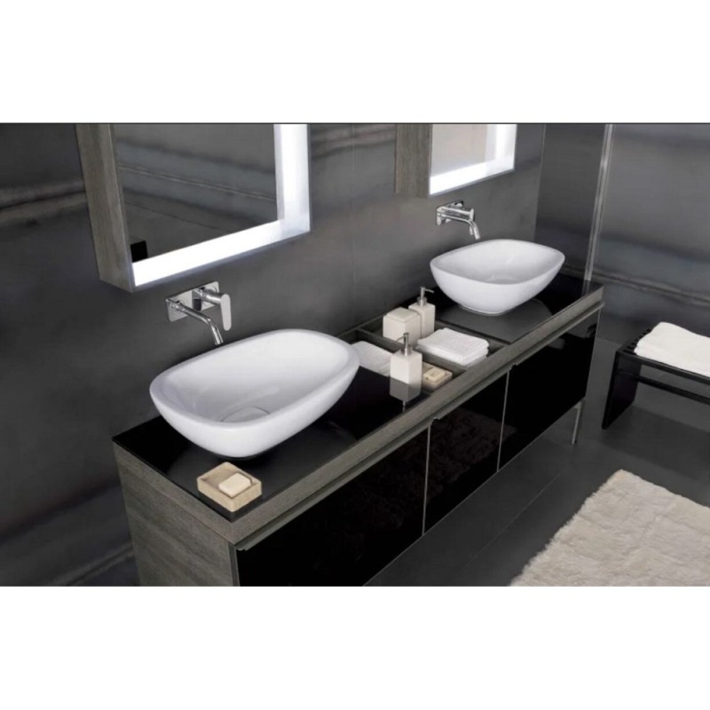 Тумба под раковину Geberit Citterio 500.564.JJ.1/500.565.JJ.1, 120 см, L/R, подвесная, цвет темный дуб