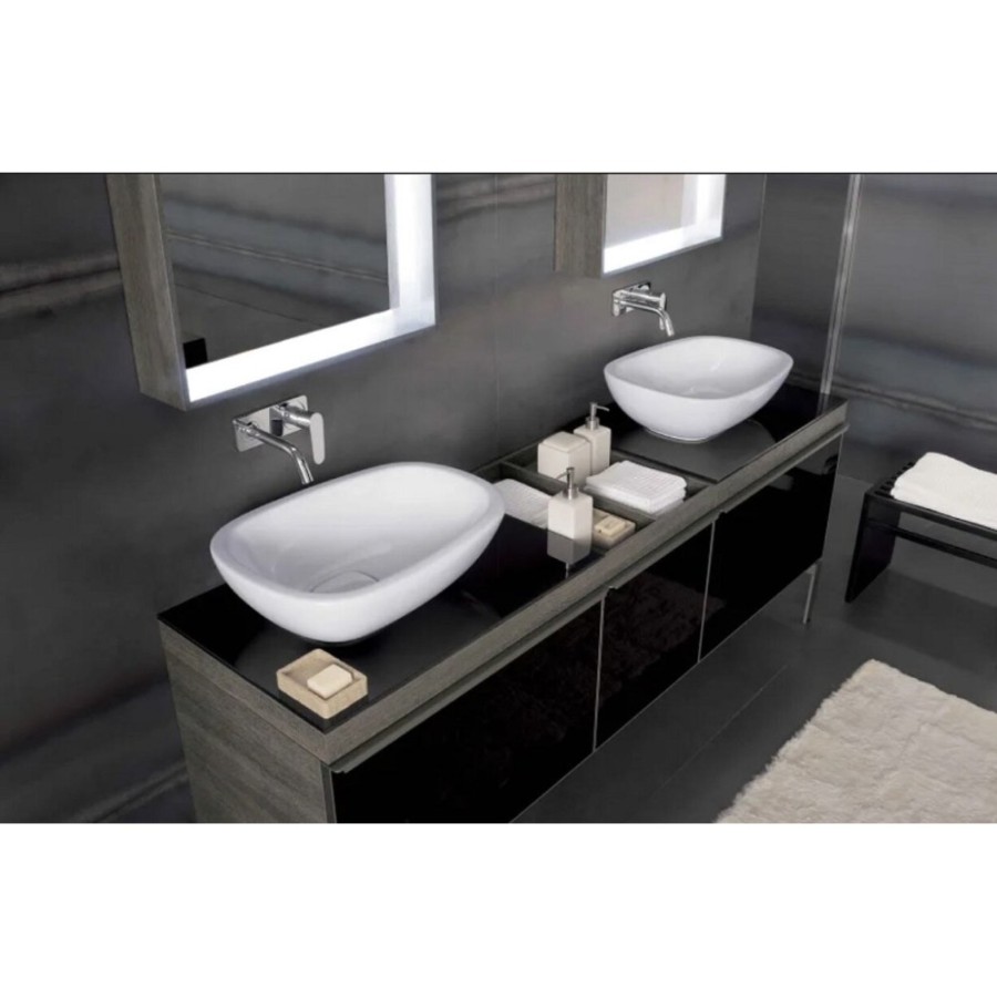Тумба под раковину Geberit Citterio 500.564.JJ.1/500.565.JJ.1, 120 см, L/R, подвесная, цвет темный дуб