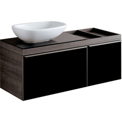 Тумба под раковину Geberit Citterio 500.564.JJ.1/500.565.JJ.1, 120 см, L/R, подвесная, цвет темный дуб