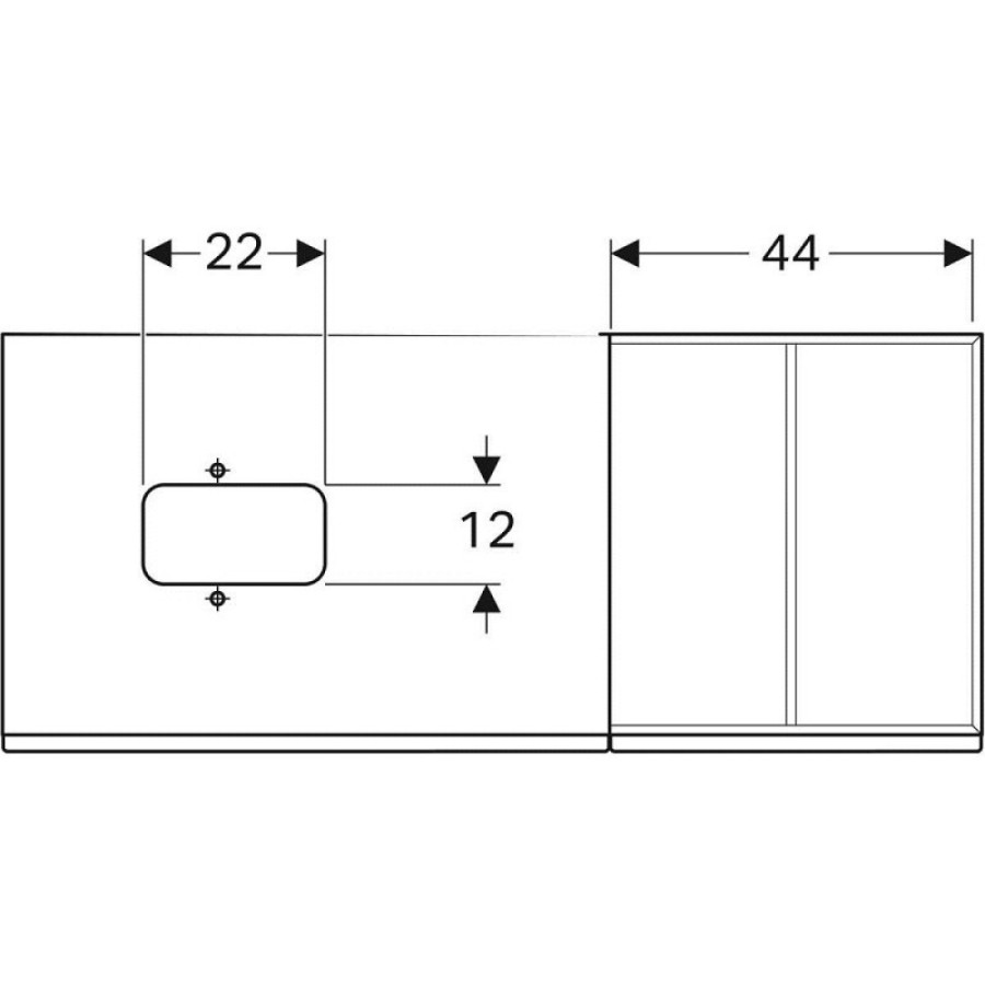 Тумба под раковину Geberit Citterio 500.564.JJ.1/500.565.JJ.1, 120 см, L/R, подвесная, цвет темный дуб