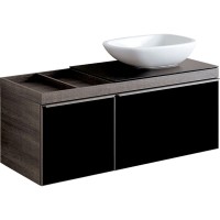Тумба под раковину Geberit Citterio 500.564.JJ.1/500.565.JJ.1, 120 см, L/R, подвесная, цвет темный дуб
