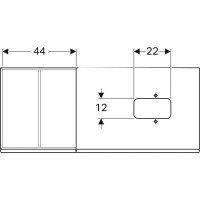 Тумба под раковину Geberit Citterio 500.564.JJ.1/500.565.JJ.1, 120 см, L/R, подвесная, цвет темный дуб