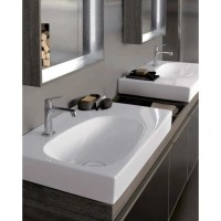 Тумба под раковину Geberit Citterio 500.567.JJ.1/500.568.JJ.1, 135 см, L/R, подвесная, цвет темный дуб