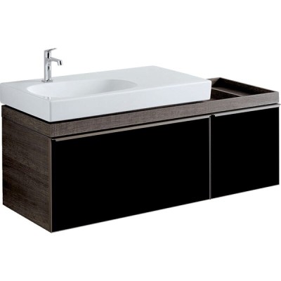 Тумба под раковину Geberit Citterio 500.567.JJ.1/500.568.JJ.1, 135 см, L/R, подвесная, цвет темный дуб