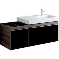 Тумба под раковину Geberit Citterio 500.567.JJ.1/500.568.JJ.1, 135 см, L/R, подвесная, цвет темный дуб