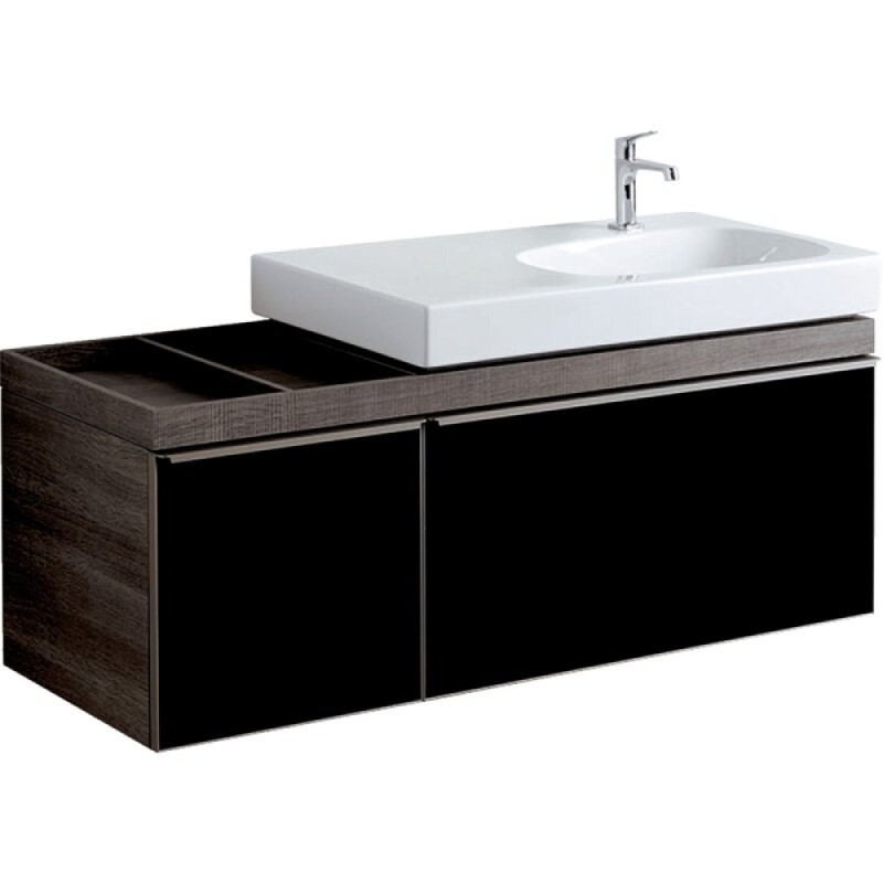 Тумба под раковину Geberit Citterio 500.567.JJ.1/500.568.JJ.1, 135 см, L/R, подвесная, цвет темный дуб