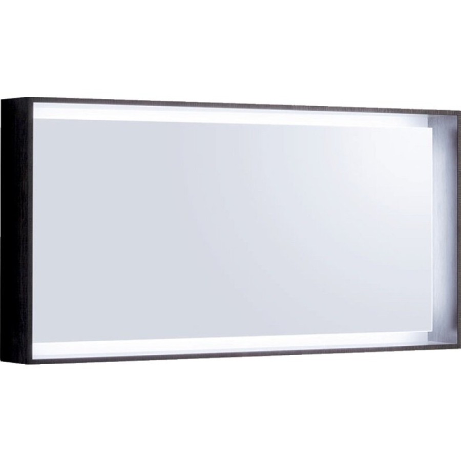 Зеркало Geberit Citterio 500.570.JJ.1, 120 см, с LED подсветкой, цвет рамы темный дуб