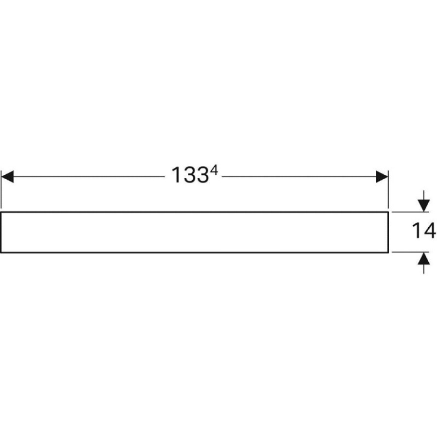 Зеркало Geberit Citterio 500.571.JJ.1, 135 см, с LED подсветкой, с полкой, цвет рамы темный дуб