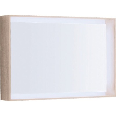 Зеркало Geberit Citterio 500.572.JI.1, 90 см, с LED подсветкой, цвет рамы светлый дуб