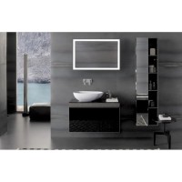 Зеркало Geberit Citterio 500.572.JJ.1, 90 см, с LED подсветкой, цвет рамы темный дуб