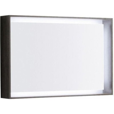 Зеркало Geberit Citterio 500.572.JJ.1, 90 см, с LED подсветкой, цвет рамы темный дуб