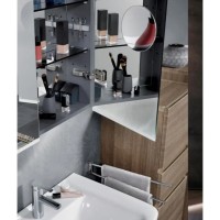Зеркальный шкаф Geberit Option 500.593.00.1, 60 см, с LED подсветкой, цвет темно-серый