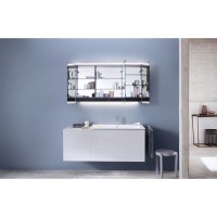 Зеркальный шкаф Geberit Option 500.594.00.1, 90 см, с LED подсветкой, цвет темно-серый