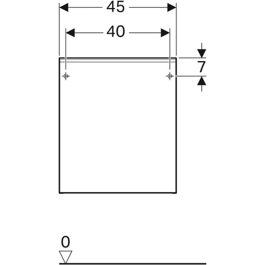 Шкафчик Geberit Acanto 500.618.JK.2, 45 см, цвет черный