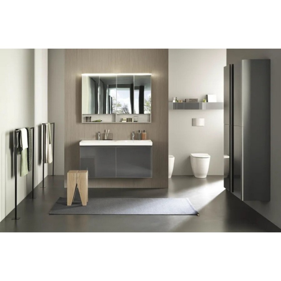 Раковина Geberit Acanto 500.620.01.2, 60 см, шамотная глина, белая