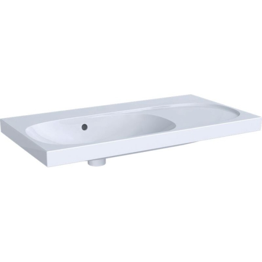 Раковина Geberit Acanto 500.626.01.2, 90 см, крыло справа, фарфор, белая