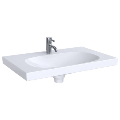 Раковина Geberit Acanto 500.630.01.2, 75 см, фарфор, белая