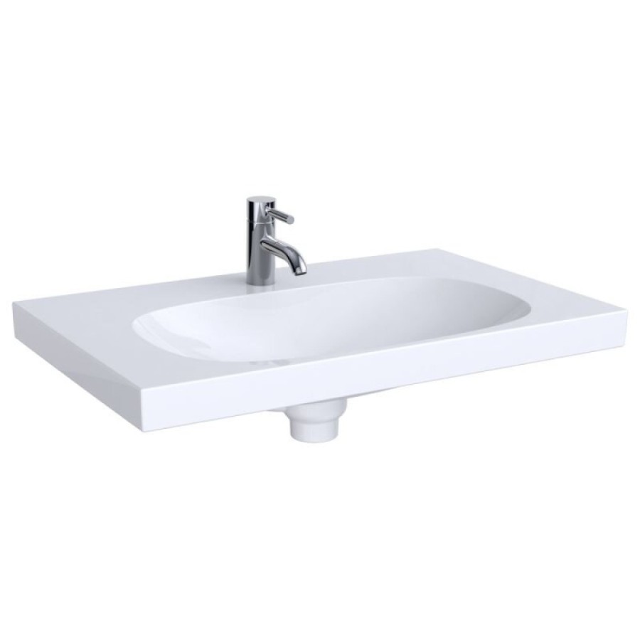 Раковина Geberit Acanto 500.630.01.2, 75 см, фарфор, белая