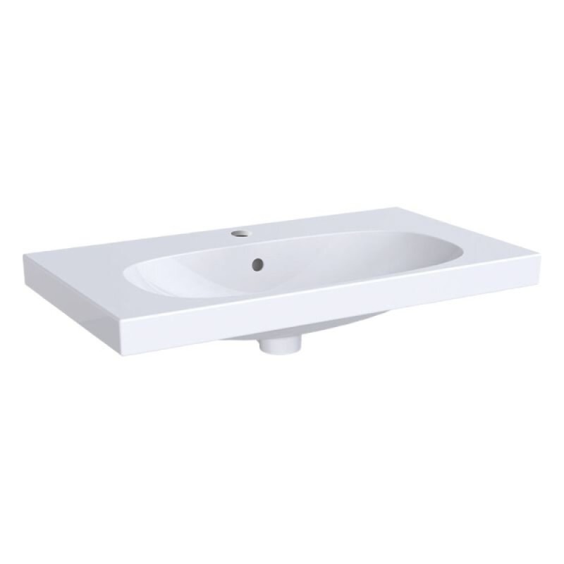 Раковина Geberit Acanto 500.632.01.2, 75 см, фарфор, белая