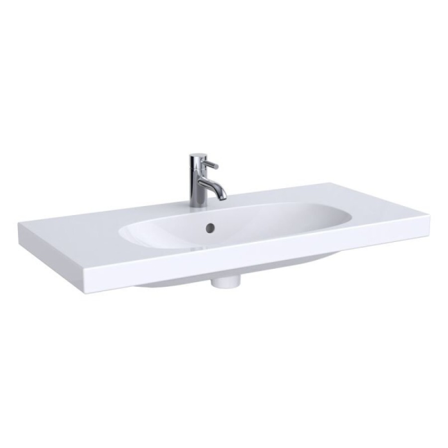 Раковина Geberit Acanto 500.633.01.2, 90 см, керамика, белая
