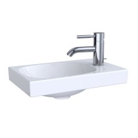 Раковина Geberit Acanto 500.635.01.2, 40 см, шамотная глина, белая, правосторонняя