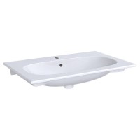 Раковина Geberit Acanto 500.641.01.2, 74.5 см, шамотная глина, белая