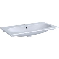 Раковина Geberit Acanto 500.642.01.2, 90 см, шамотная глина, белая