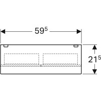 Зеркальный шкаф Geberit Acanto 500.644.00.2, 60 см, с LED подсветкой, с полкой, цвет дуб мистик