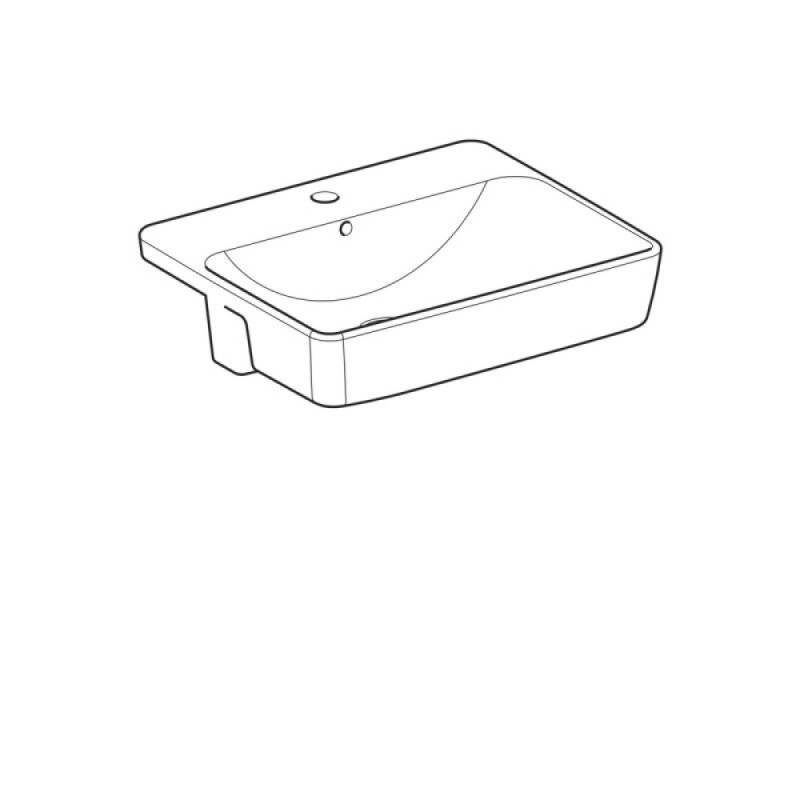 Раковина Geberit Variform 500.681.01.1, 55 см, фарфор, белая