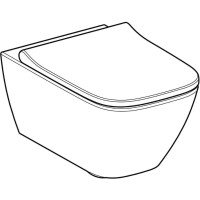 Подвесной безободковый унитаз Geberit Smyle 500.683.00.2 Square Rimfree, крышка микролифт (выставочный образец, отсутствует упаковка)