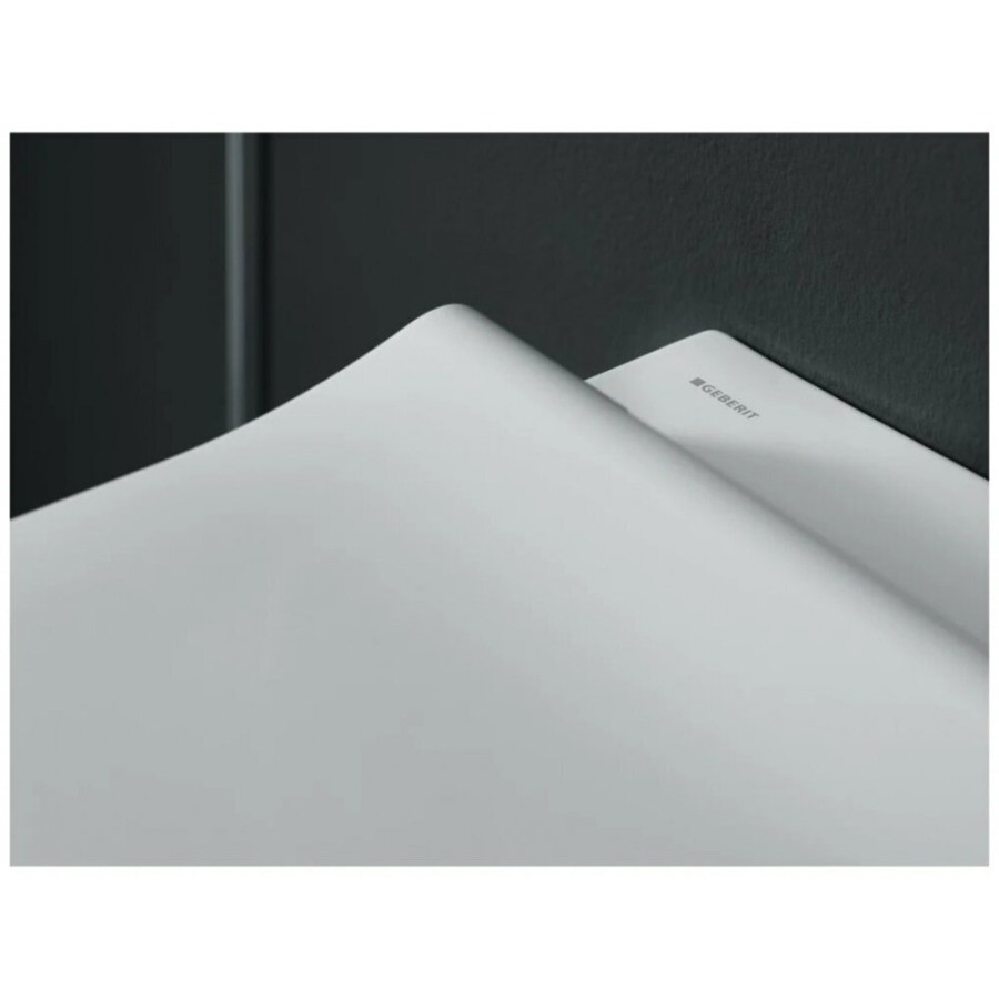 Подвесной безободковый унитаз Geberit Smyle 500.683.01.2 Square, крышка микролифт, белый (аналог 500.683.01.1)
