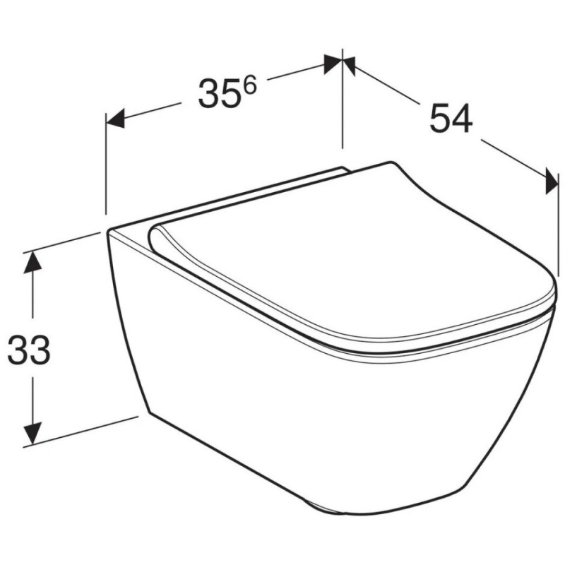 Подвесной безободковый унитаз Geberit Smyle 500.683.01.1 Square, крышка микролифт, белый