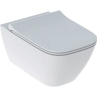 Подвесной унитаз Geberit Smyle Square 500.685.01.2 Rimfree, безободковый, крышка микролифт (аналог 500.685.01.1)