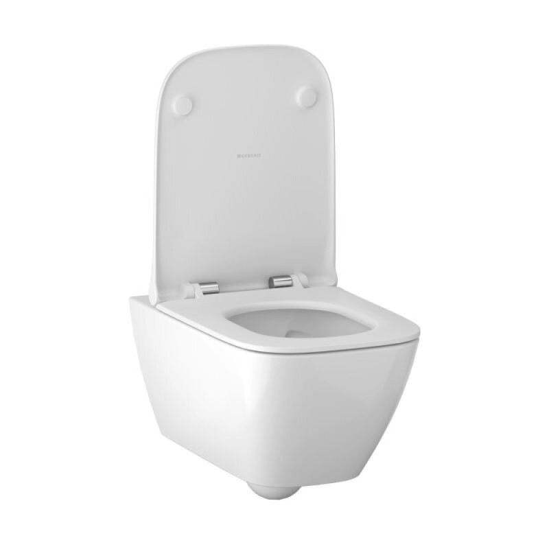 Подвесной унитаз Geberit Smyle Square 500.685.01.2 Rimfree, безободковый, крышка микролифт (аналог 500.685.01.1)