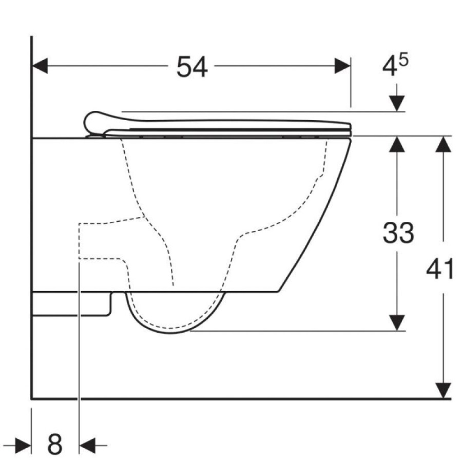 Подвесной унитаз Geberit Smyle Square 500.685.01.2 Rimfree, безободковый, крышка микролифт (аналог 500.685.01.1)