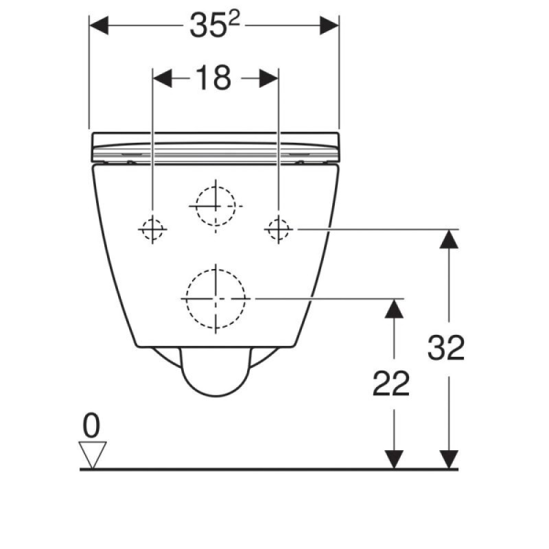 Подвесной унитаз Geberit Smyle Square 500.685.01.1 Rimfree, безободковый с крышкой-сиденьем микролифт