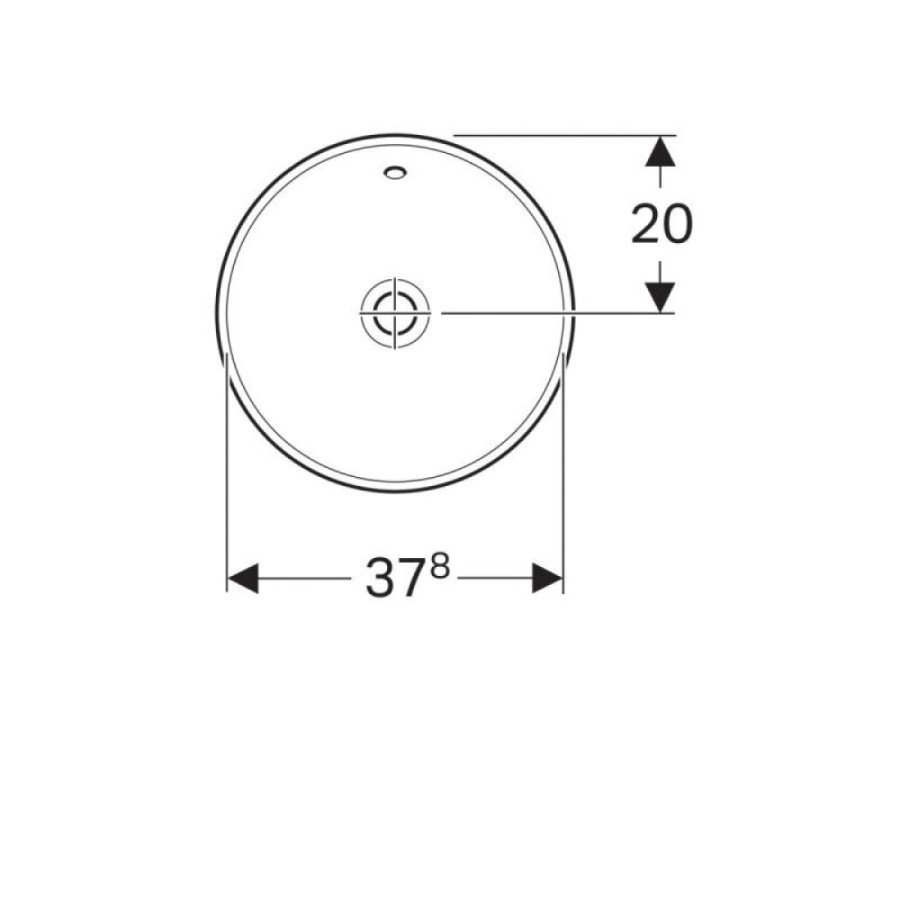 Раковина Geberit Variform 500.700.01.2, 40 см, фарфор, белая
