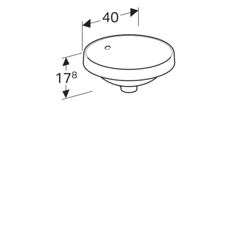 Раковина Geberit Variform 500.700.01.2, 40 см, фарфор, белая