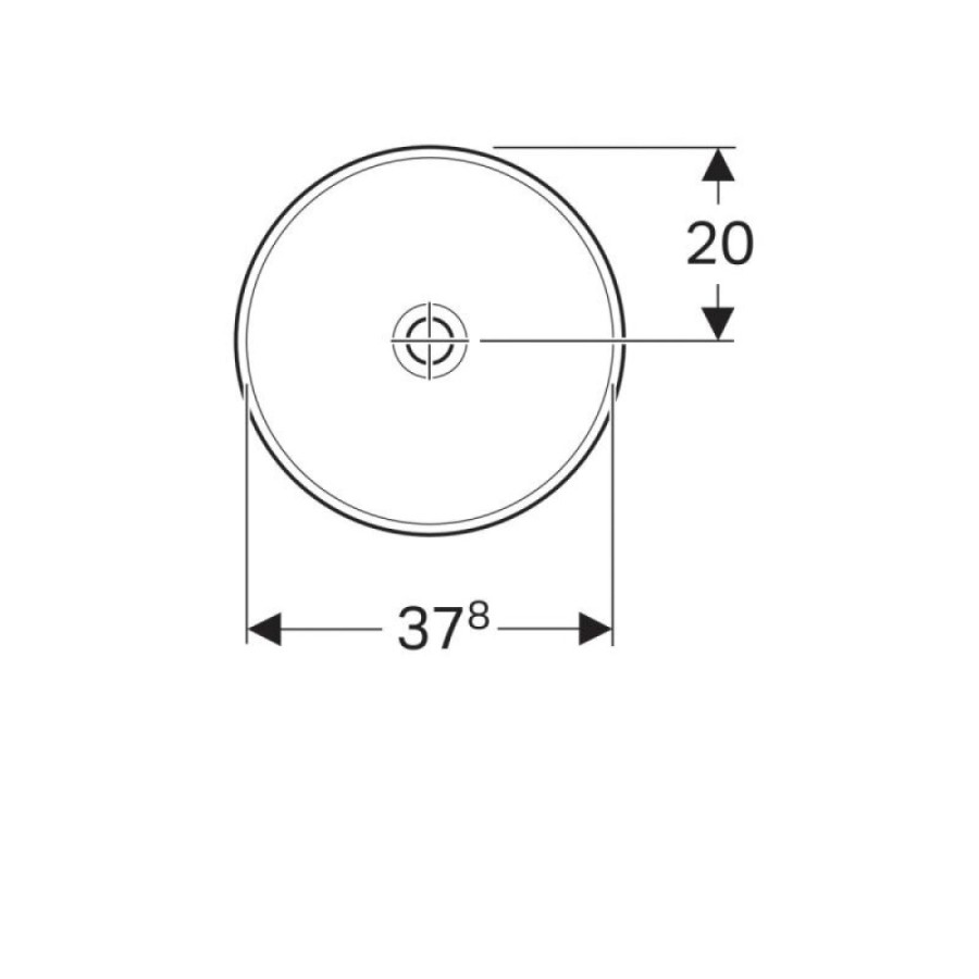 Раковина Geberit Variform 500.702.01.2 40 x 40 см круглая, без перелива