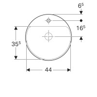 Раковина Geberit Variform 500.706.01.2, 48 см, фарфор, белая