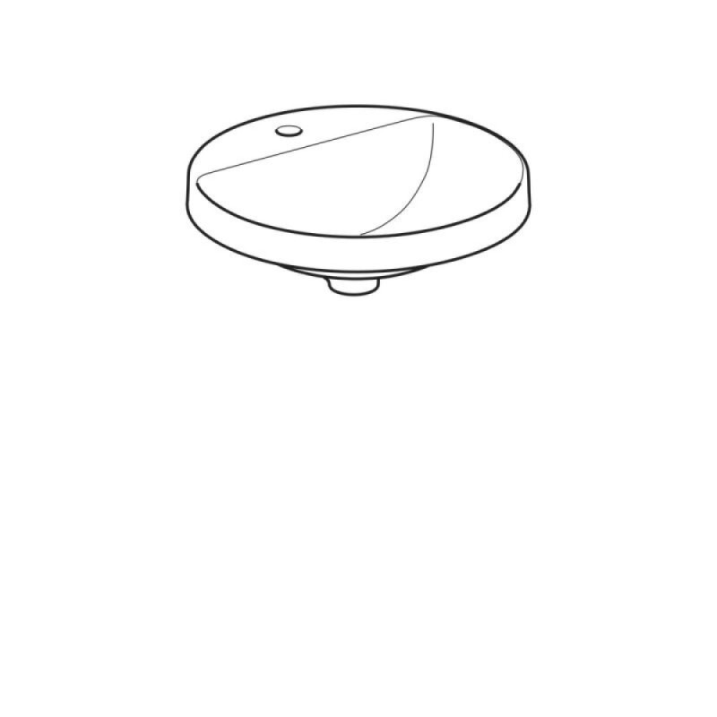 Раковина Geberit Variform 500.706.01.2, 48 см, фарфор, белая