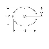 Раковина Geberit Variform 500.708.01.2, 50 см, фарфор, белая