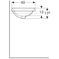 Раковина Geberit Variform 500.710.01.2, 50 см, фарфор, белая